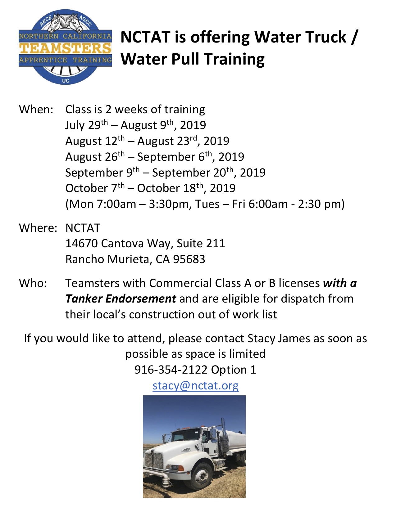 Water Truck Training Teamsters Local 315